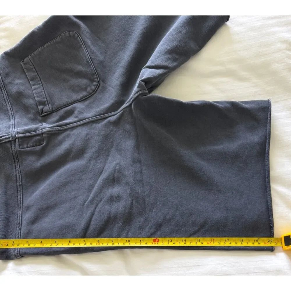 J.Crew Broken-in Fleece Dock Shorts Men's M Drawstring Button Fly Dusty Blue